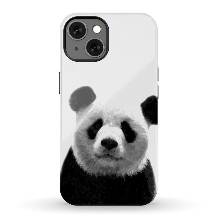 iPhone 13 StrongFit Black and White Panda Portrait by Alemi