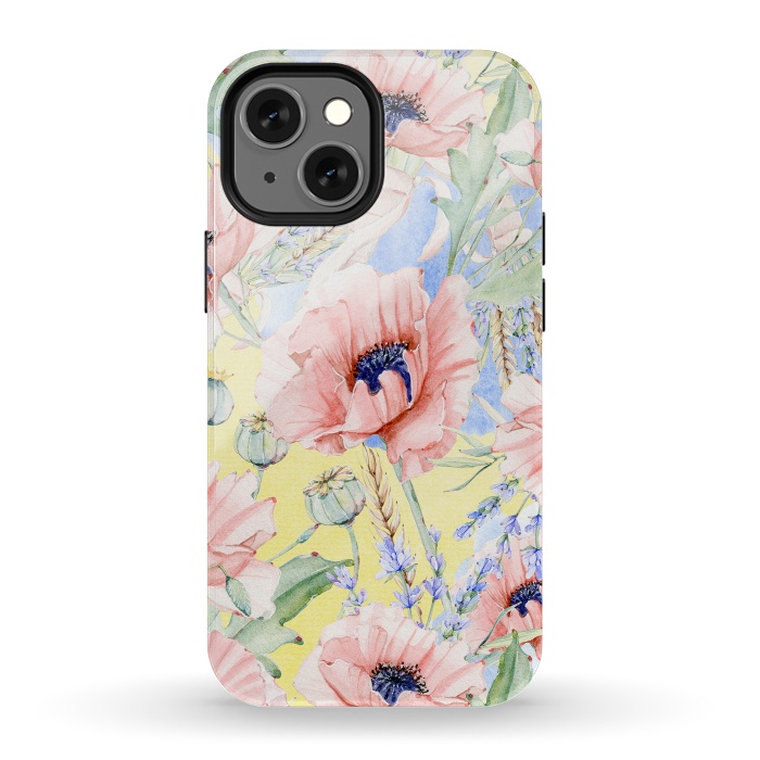 iPhone 13 mini StrongFit Pastel Summer Poppy Meadow by  Utart