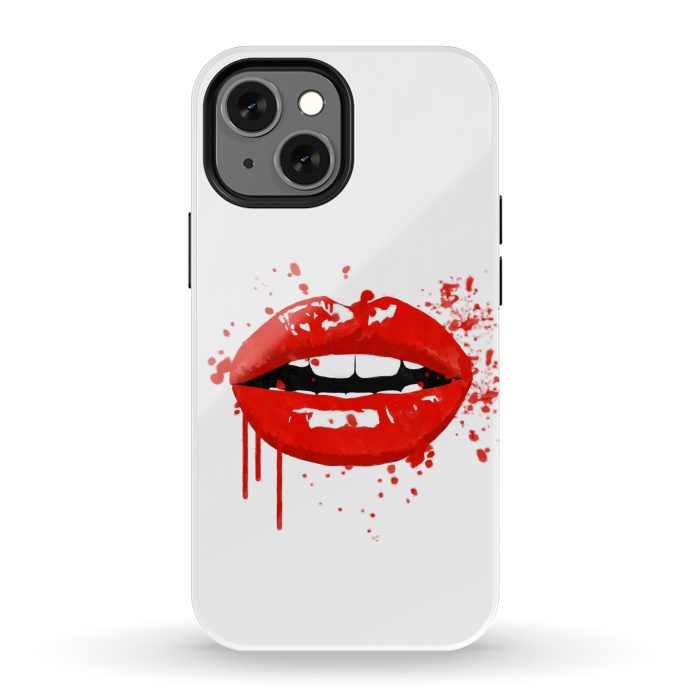 iPhone 13 mini StrongFit Red Lips Illustration by Alemi