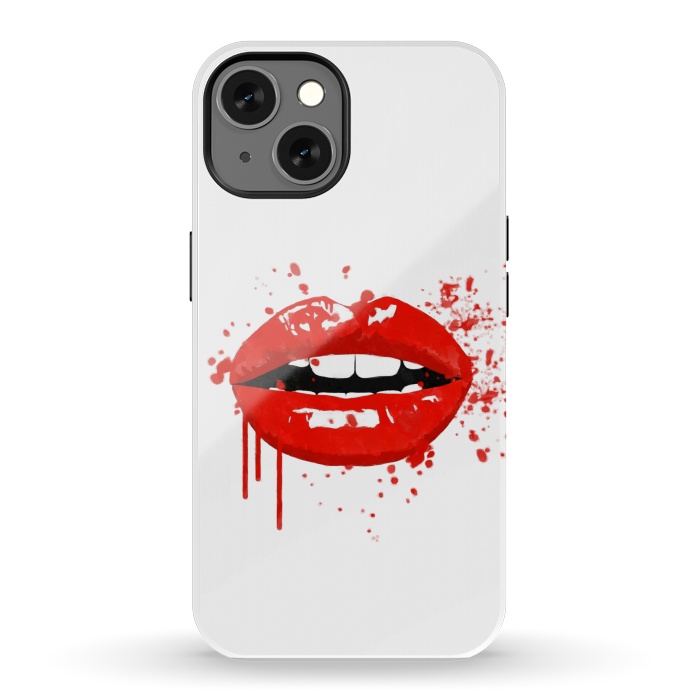 iPhone 13 StrongFit Red Lips Illustration by Alemi