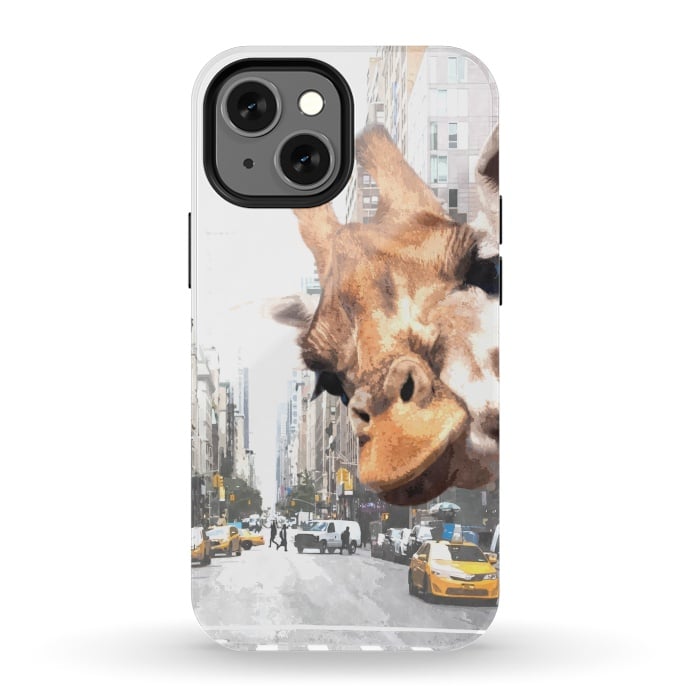 iPhone 13 mini StrongFit Selfie Giraffe in NYC by Alemi