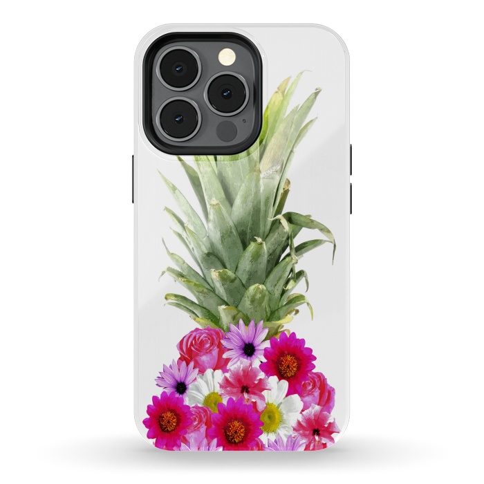 iPhone 13 pro StrongFit Pineapple Flowers by Alemi
