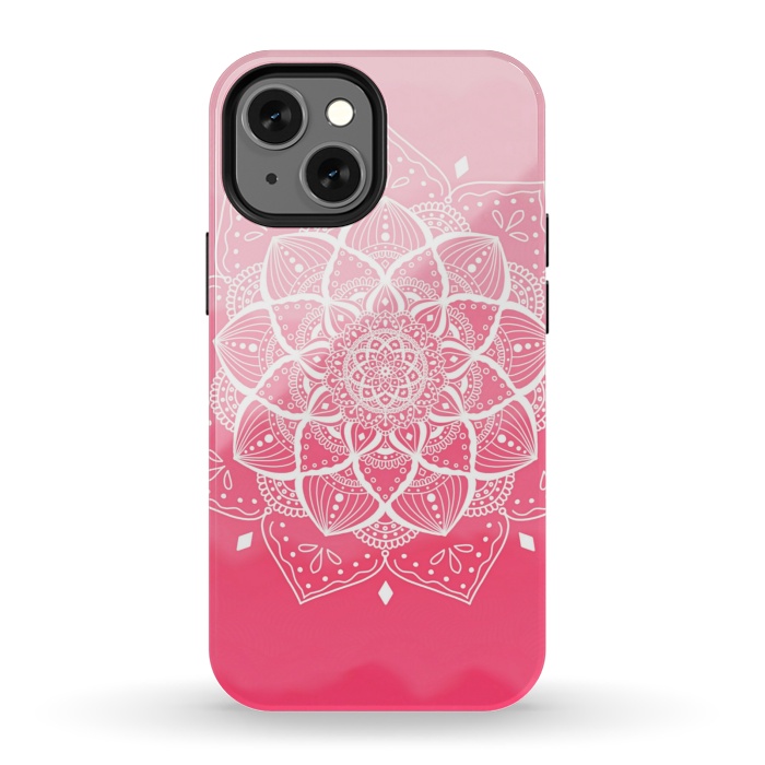 iPhone 13 mini StrongFit Pink mandala by Jms
