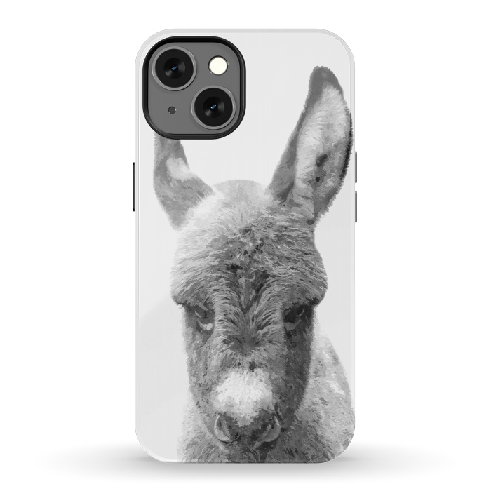 iPhone 13 StrongFit Black and White Baby Donkey by Alemi