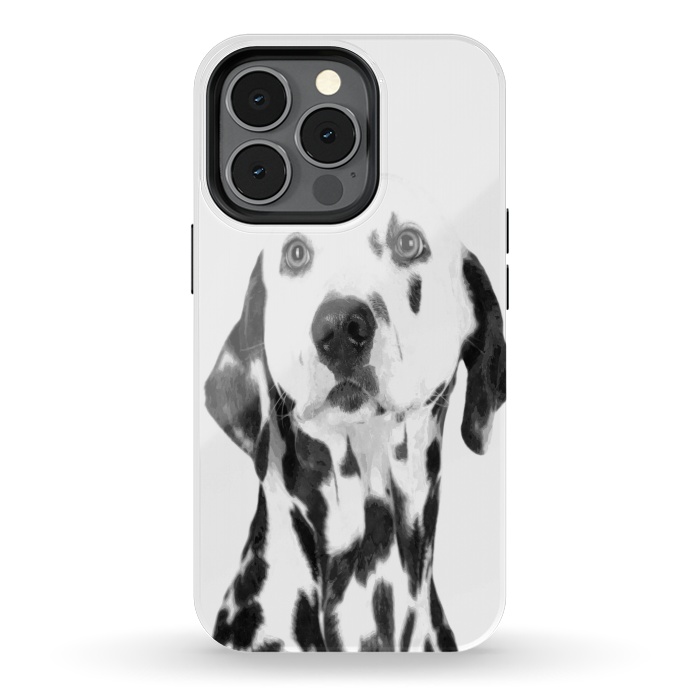 iPhone 13 pro StrongFit Black and White Dalmatian by Alemi