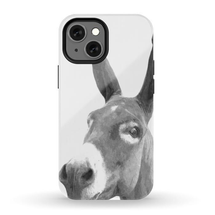 iPhone 13 mini StrongFit Black and White Donkey by Alemi