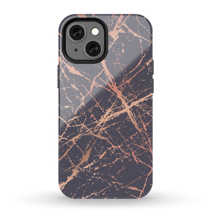 iPhone 13 mini StrongFit Copper Splatter 001 by Jelena Obradovic