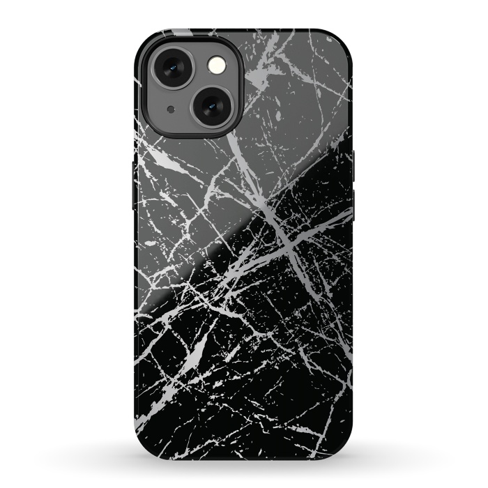 iPhone 13 StrongFit Silver Splatter 003 by Jelena Obradovic
