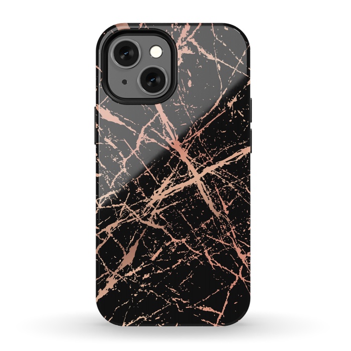 iPhone 13 mini StrongFit Copper Splatter 003 by Jelena Obradovic