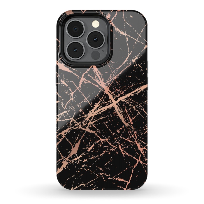 iPhone 13 pro StrongFit Copper Splatter 003 by Jelena Obradovic