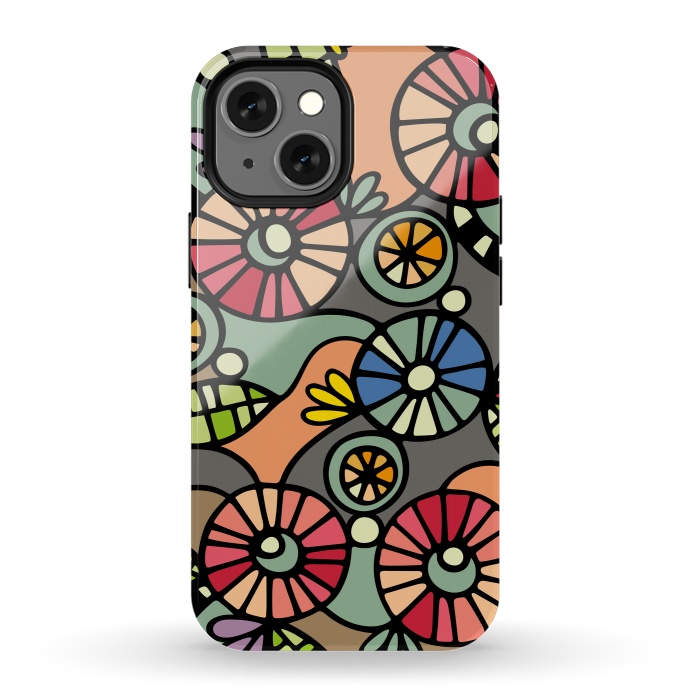 iPhone 13 mini StrongFit Wild Flowers by Majoih