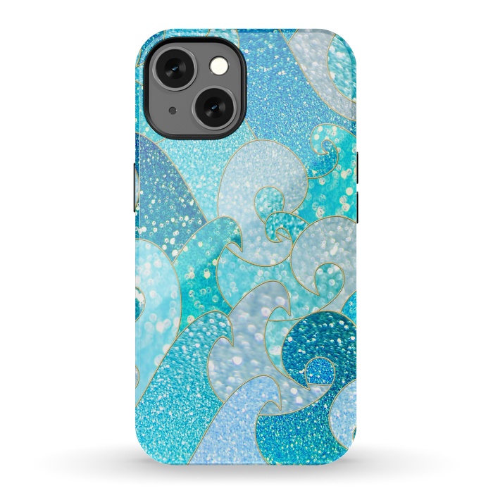 iPhone 13 StrongFit Mermaid Ocean Glitter Waves by  Utart