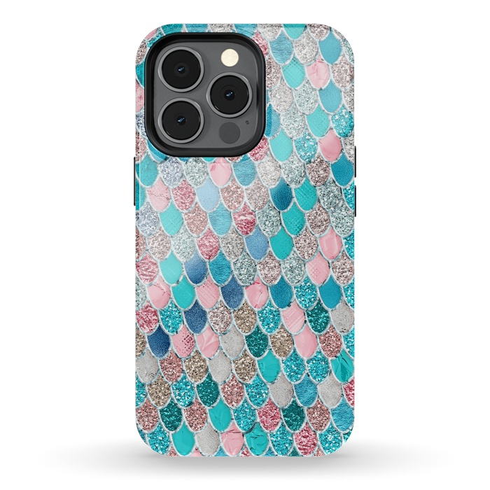 iPhone 13 pro StrongFit Summer Pastel Glitter Mermaid Scales by  Utart