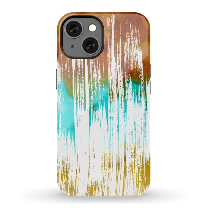 iPhone 13 StrongFit Watercolor Scratches by Creativeaxle