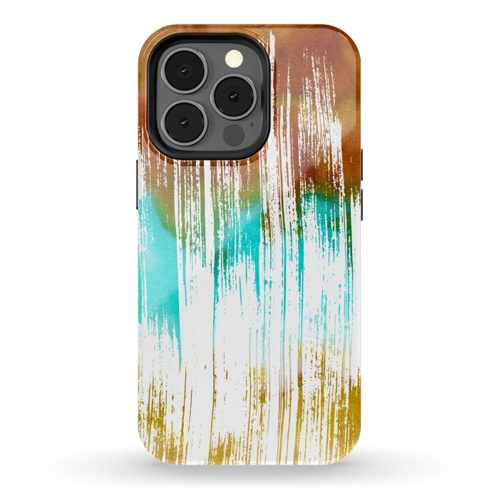 iPhone 13 pro StrongFit Watercolor Scratches by Creativeaxle