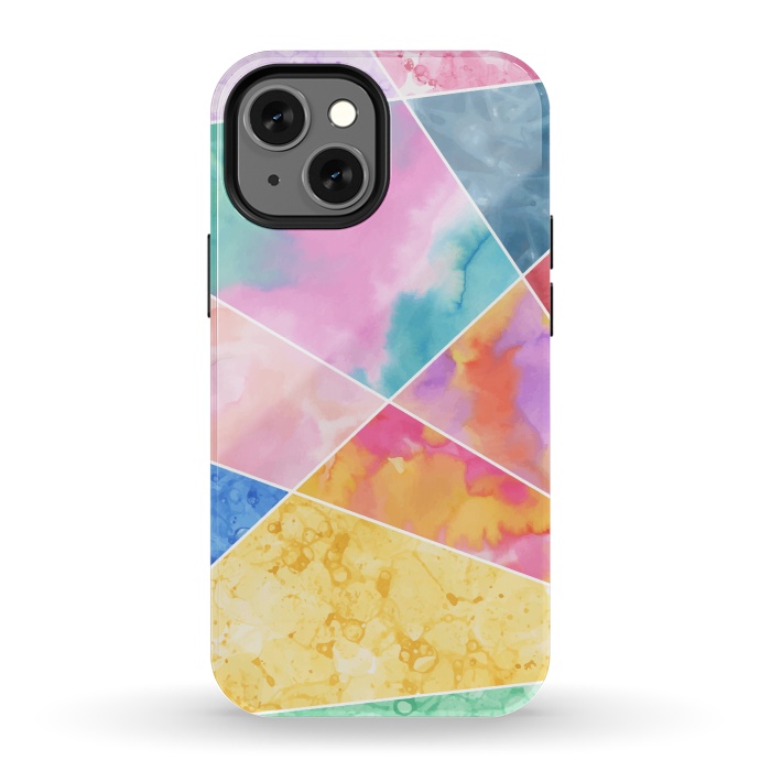 iPhone 13 mini StrongFit Watercolor Geometric by Creativeaxle