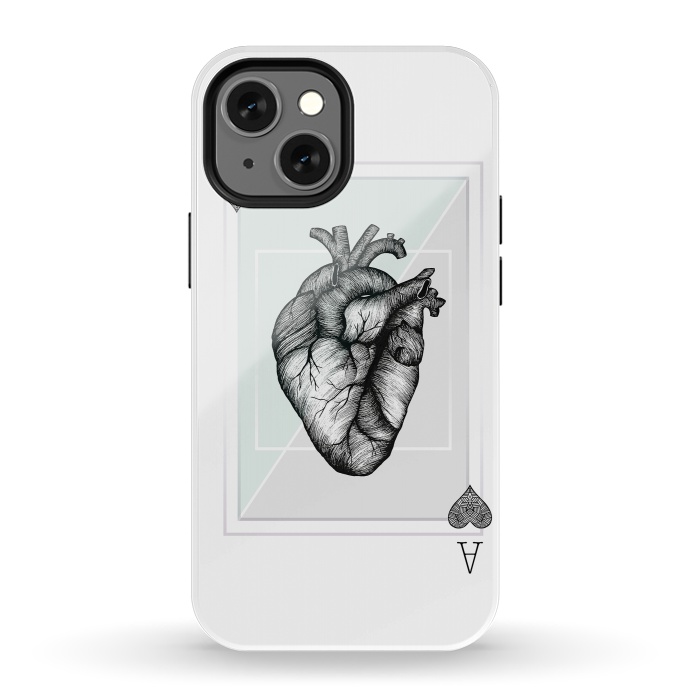 iPhone 13 mini StrongFit Ace of Hearts by Barlena