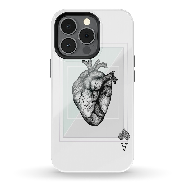 iPhone 13 pro StrongFit Ace of Hearts by Barlena