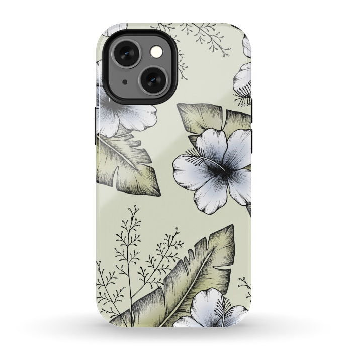 iPhone 13 mini StrongFit Tropical Blush by Barlena