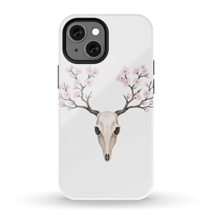 iPhone 13 mini StrongFit Blooming deer skull by Laura Nagel
