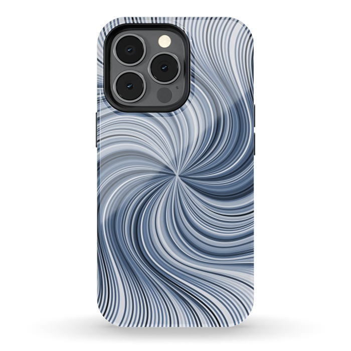 iPhone 13 pro StrongFit Abstract Wavy Lines In Shades Of Blue by Andrea Haase