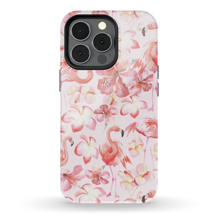 iPhone 13 pro StrongFit Pink Flamingo Aloha Dance by  Utart