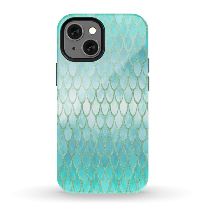 iPhone 13 mini StrongFit Pretty Mermaid Scales 03 by Angelika Parker