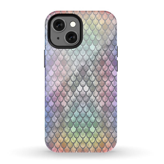 iPhone 13 mini StrongFit Pretty Mermaid Scales 26 by Angelika Parker