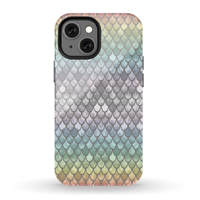 iPhone 13 mini StrongFit Pretty Mermaid Scales 11 by Angelika Parker