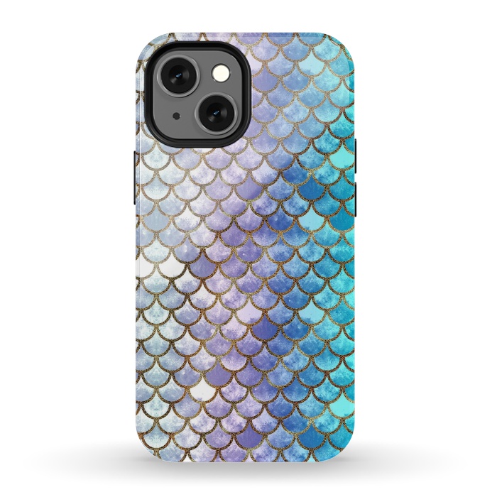 iPhone 13 mini StrongFit Pretty Mermaid Scales 38 by Angelika Parker