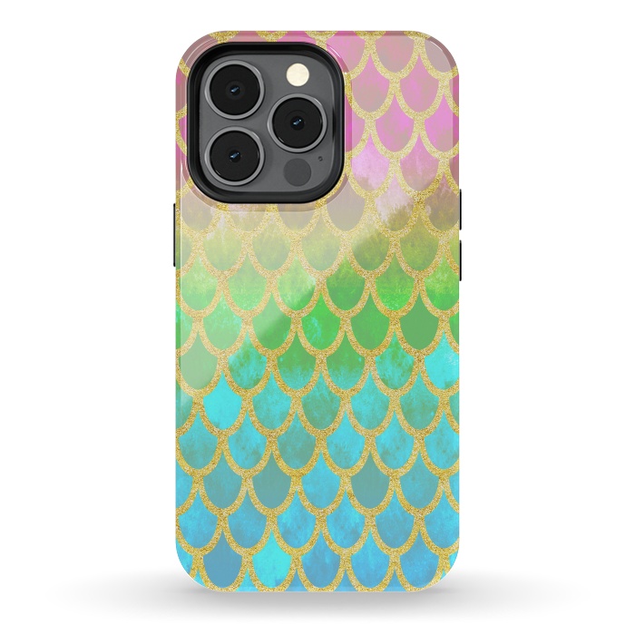 iPhone 13 pro StrongFit Pretty Mermaid Scales 115 by Angelika Parker