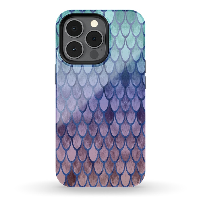 iPhone 13 pro StrongFit Pretty Mermaid Scales 99 by Angelika Parker