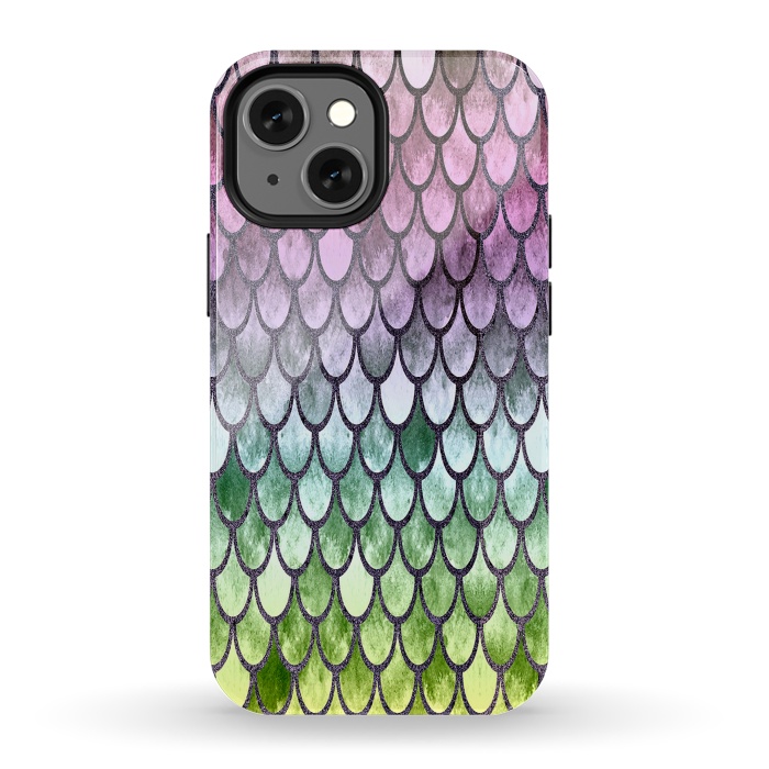 iPhone 13 mini StrongFit Pretty Mermaid Scales 119 by Angelika Parker