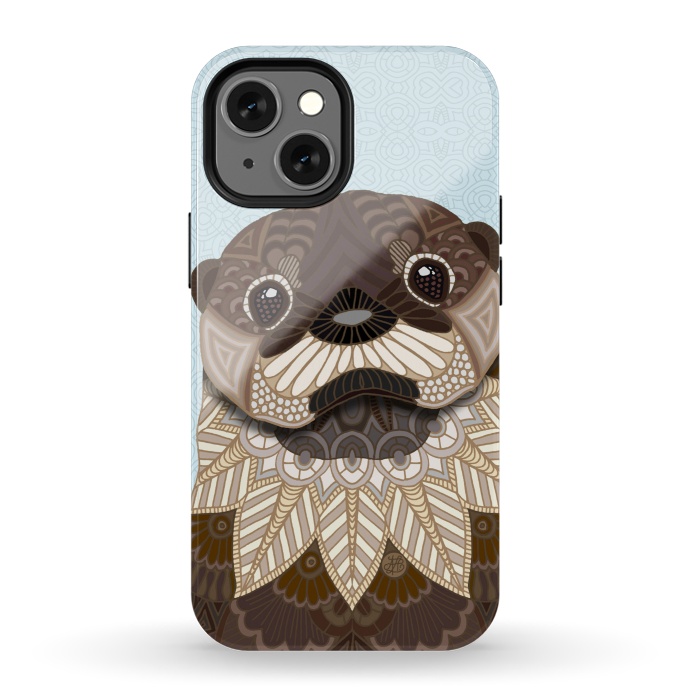 iPhone 13 mini StrongFit Otterly Cute by Angelika Parker