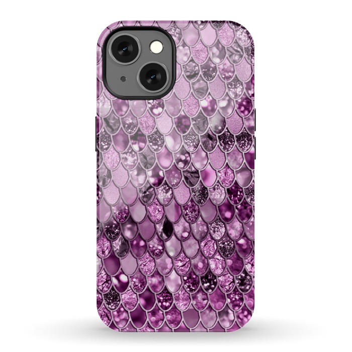 iPhone 13 StrongFit Purple and Violet Trendy Shine Mermaid Scales by  Utart