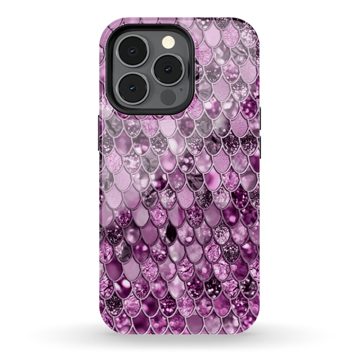 iPhone 13 pro StrongFit Purple and Violet Trendy Shine Mermaid Scales by  Utart