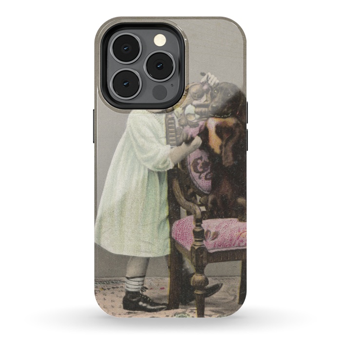 iPhone 13 pro StrongFit Vintage Girl With Dog by Andrea Haase