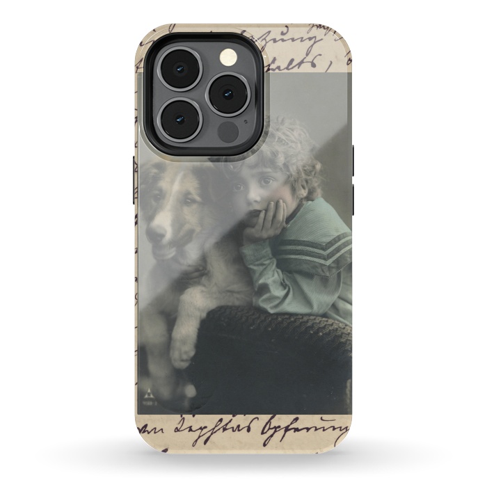 iPhone 13 pro StrongFit Vintage Boy With Dog by Andrea Haase