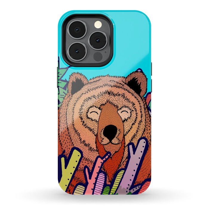 iPhone 13 pro StrongFit The bear in the leaves by Steve Wade (Swade)