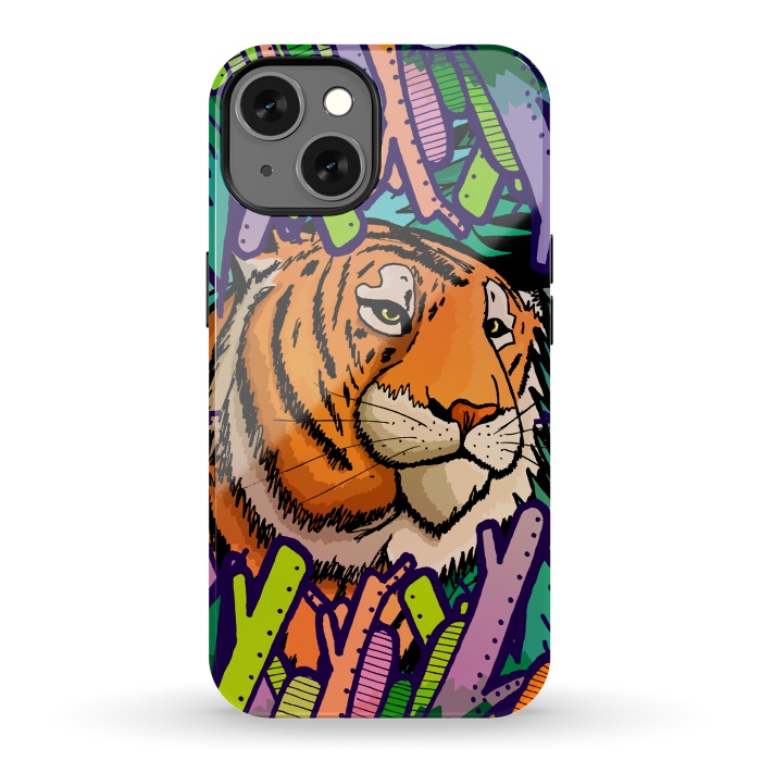 iPhone 13 StrongFit Tiger in the undergrowth  by Steve Wade (Swade)