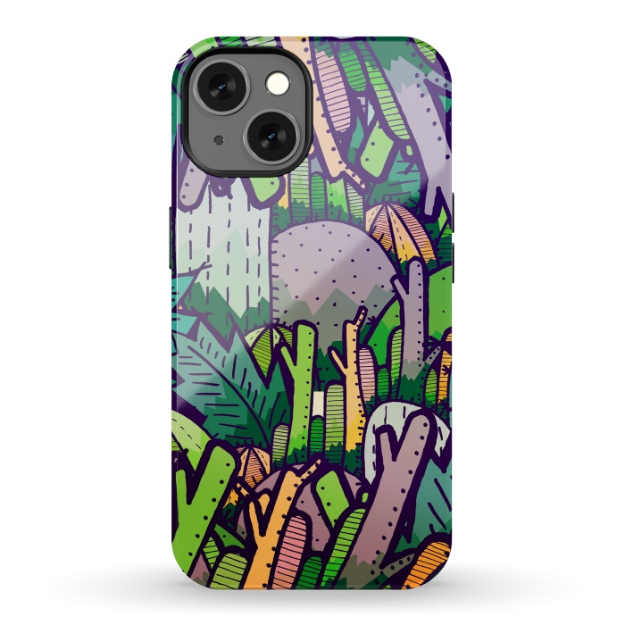 iPhone 13 StrongFit Jungle Cactus by Steve Wade (Swade)