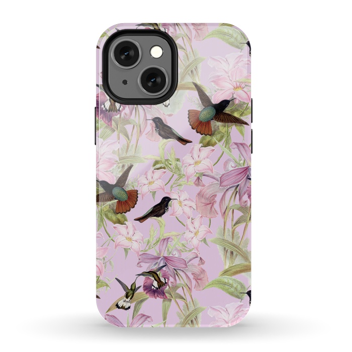 iPhone 13 mini StrongFit Flower and Bird Jungle  by  Utart