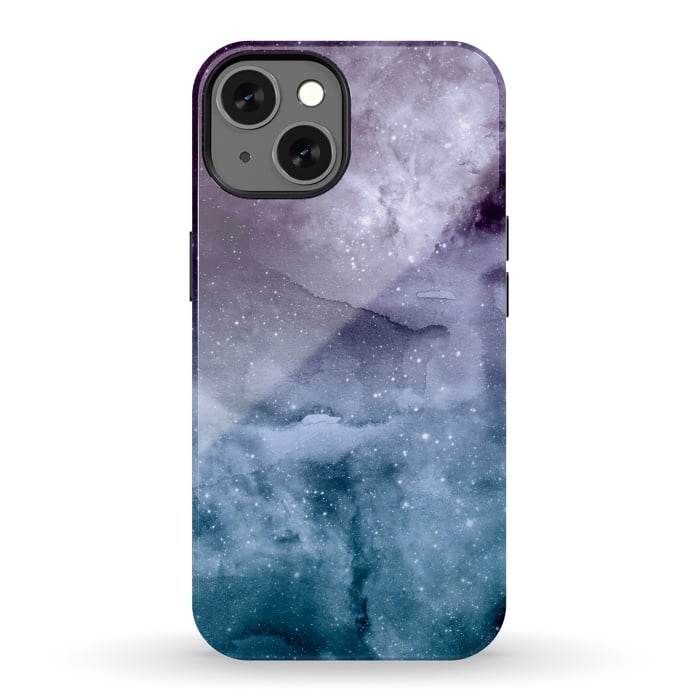 iPhone 13 StrongFit Watercolor and nebula abstract design by InovArts