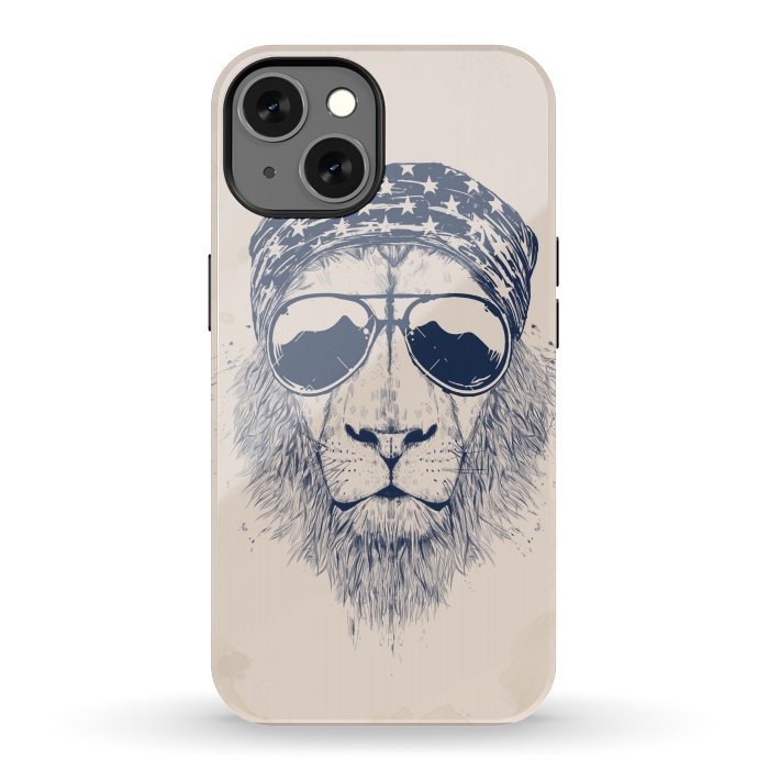 iPhone 13 StrongFit Wild lion by Balazs Solti