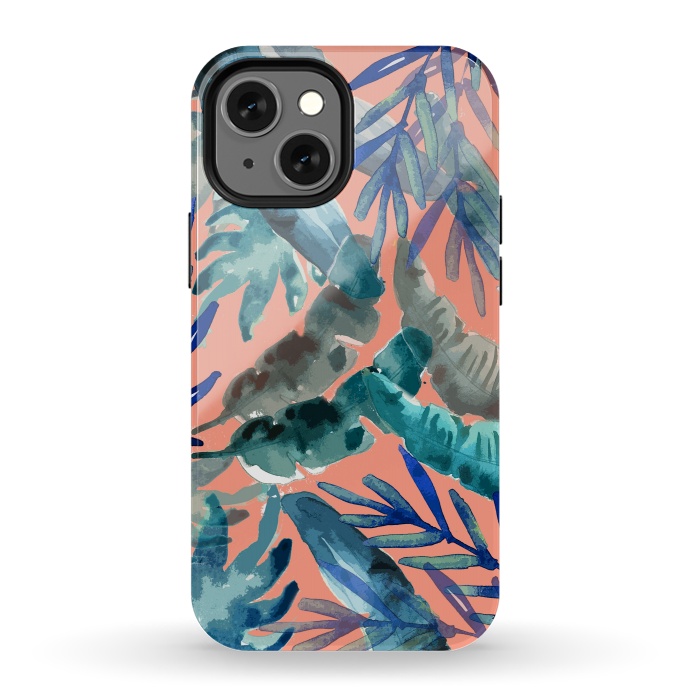 iPhone 13 mini StrongFit Tropical Mix Coral by MUKTA LATA BARUA