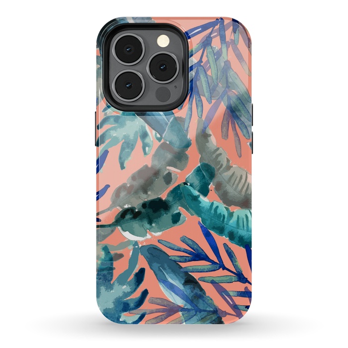 iPhone 13 pro StrongFit Tropical Mix Coral by MUKTA LATA BARUA
