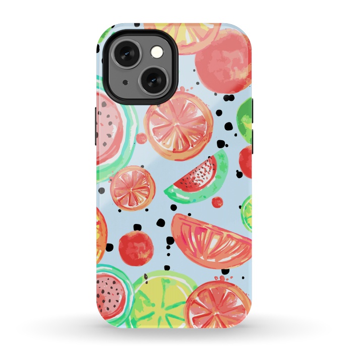iPhone 13 mini StrongFit Fruit Crush Print by MUKTA LATA BARUA