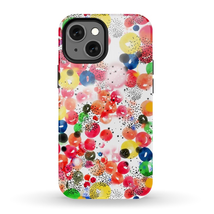 iPhone 13 mini StrongFit Polka Dots by MUKTA LATA BARUA