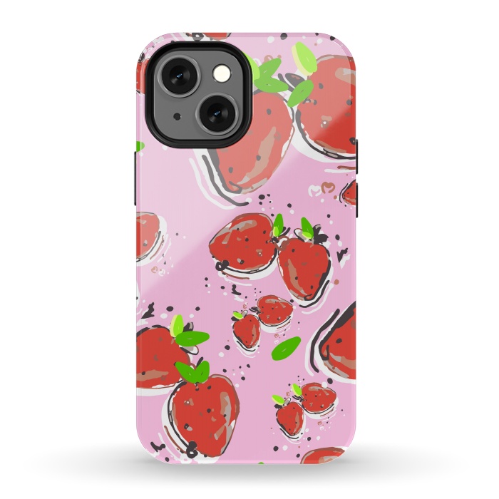 iPhone 13 mini StrongFit Strawberry Crush New by MUKTA LATA BARUA