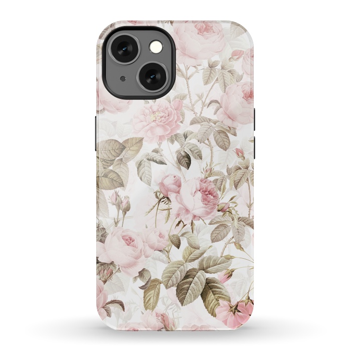 iPhone 13 StrongFit Romantic Vintage Roses Pattern by  Utart
